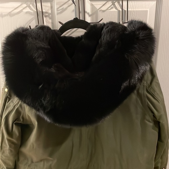 NWT Rare M Moose Knuckles Stellar Canvas Parka olive black fur hood multi lining - Picture 7 of 12
